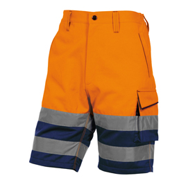 Bermuda da lavoro phbe2 alta visibilità - panostyle - tg. Xxl - arancio fluo - deltaplus