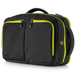 Borsa zainabile bi-bag blackout - 44 x 28 x 18 cm - nero/giallo - intempo