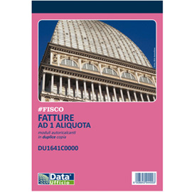 Blocco fatture ad 1 aliquota - 50/2 autoricalcante - du1641c0000 - data ufficio