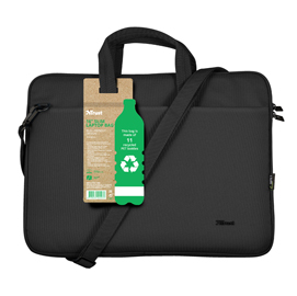 Borsa per notebook bologna - ecocompatibile - da 16'' -  nero - trust