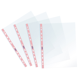 Buste forate pstel - c/ banda - 22 x 30 cm - rosa - favorit - conf. 25 pezzi
