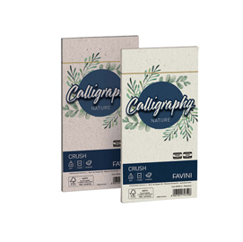 Busta calligraphy nature crush - 110 x 220 mm - 90 gr - alga - favini - conf. 25 pezzi