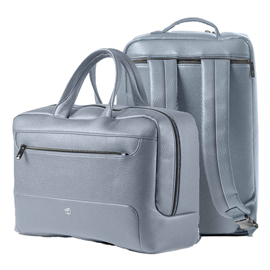 Borsa zainabile bi-bag gate trended - 42 x 28 x 14 cm - ecopelle - azzurro - intempo