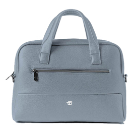 Borsa slim gate trended - con manici - 41 x 30 x 15 cm - ecopelle - azzurro - intempo