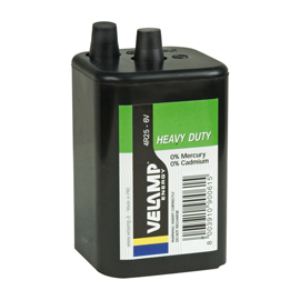 Batteria zinco carbone - per lampeggianti stradali - 6 v - velamp