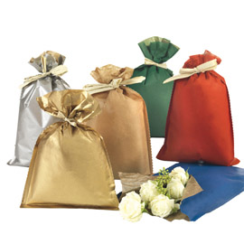 Busta regalo natale - 16 x 25 cm - 45 gr - carta - 5 colori assortiti - pnp - conf. 50 pezzi