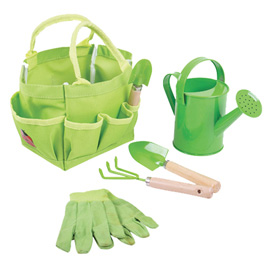 Borsa con 5 attrezzi da giardinaggio bambino - cwr