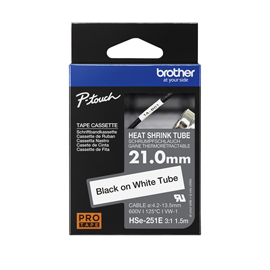 Brother - nastro - bianco/nero -hse251e - 21mm x 1,5mt
