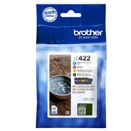 Brother - kit cartucce - nero/ ciano/magenta/giallo - lc422val  - 550 pag