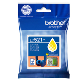 Brother - cartuccia - giallo - lc521my - 500 pag