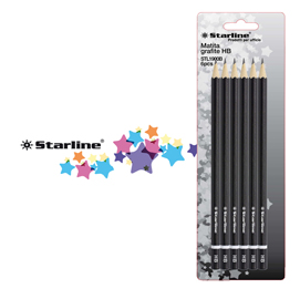 Blister 6 matite grafite hb starline