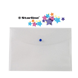 Busta con bottone 22x30cm trasparente starline