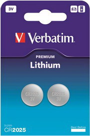 Blister 2 micropile a pastiglia cr2025 litio 3v verbatim