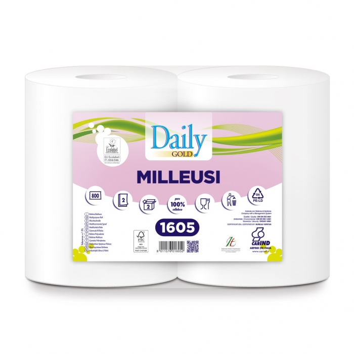 Bobina asciugatutto milleusi 800 strappi 2veli