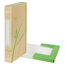 Cartella progetti con elastico oxford green - 22 x 30 cm - dorso 40 mm - avana - esselte