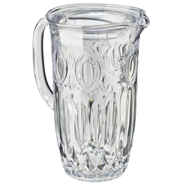 Caraffa decorata milos - 1,7 l - metacrilato - trasparente - leone