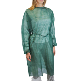 Camice monouso visitor 18 - taglia unica - plp - verde scuro - worker
