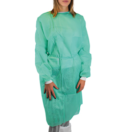 Camice monouso visitor 30 - taglia unica - plp - verde - worker