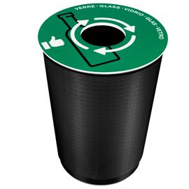 Coperchio raccolta vetro verde per cestino 133r cep