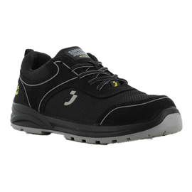 Calzatura bassa da lavoro ecocador s1p low - maglia/microfibra riciclata - numero 35 - nero - safety jogger