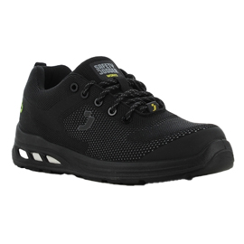 Calzatura bassa da lavoro ecofitz s1p low - maglia riciclata - numero 36 - nero - safety jogger