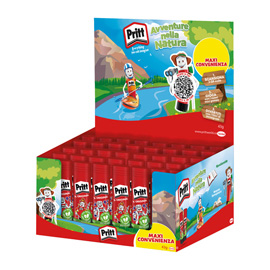 Colla stick avventura nella natura - 43 gr - bianco - pritt - expo 40 pezzi