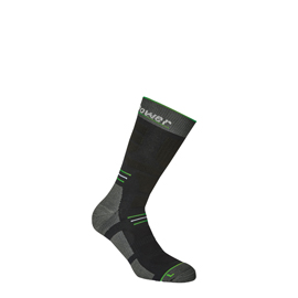 Calze corte tecniche blow - taglia l (44-47) - nero/verde fluo - u-power - conf. 2 paia