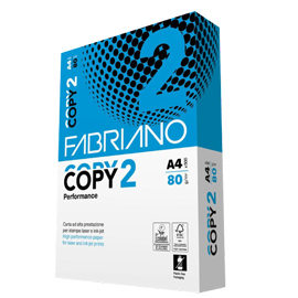 Carta fotocopie copy 2 strong carton - a4 - 80 gr - bianco - fabriano - conf. 500 fogli
