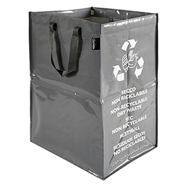 Contenitore ricicla bag - indifferenziata - 30 x 38 x 55 cm - grigio - perfetto