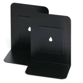 Coppia reggilibri in metallo nero art.088