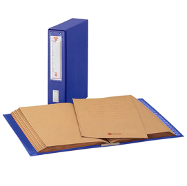 Classificatore alfabetico mec 20 blu 23x32cm, dorso 8.5cm