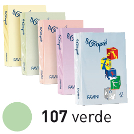 Carta lecirque a4 160gr 250fg verde pastello 107 favini