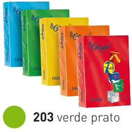 Carta lecirque a4 160gr 250fg verde prato 203 favini