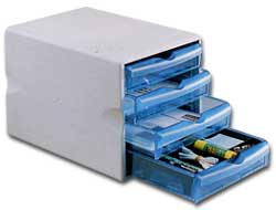 Cassettiera modula 4 big leonardi art.24050 grigio chiaro