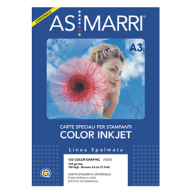 Carta inkjet a3 125gr 100fg color graphic effetto photo 9260 as marri