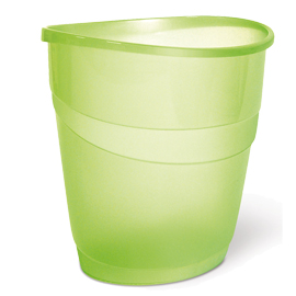 Cestino gettacarte ovale smile 16lt verde trasp. Arda