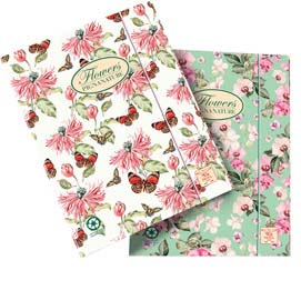 Cartella con elastico 26x34,5cm pigna nature flowers