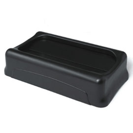 Coperchio slim jim nero c/antine oscillanti rubbermaid