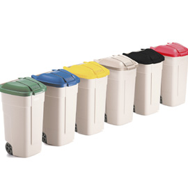 Coperchio blu x bidone 100lt curver-rubbermaind