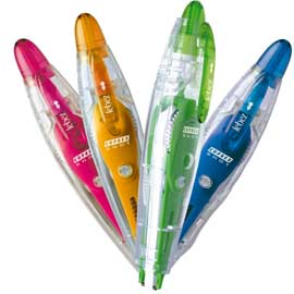 Correttore a nastro a scatto shot coprex 4,2mm x 6mt colori ass. Lebez