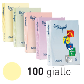 Carta lecirque a3 80gr 500fg giallo pastello 100 favini