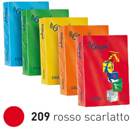 Carta lecirque a3 80gr 500fg rosso scarlatto 209 favini