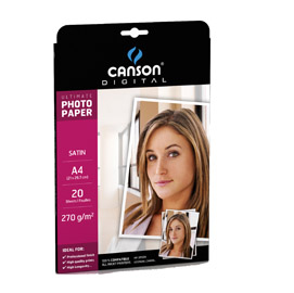 Carta inkjet a4 270gr 20fg photo satinata ultimate canson