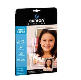 Carta inkjet a4 210gr 20fg photo glossy performance canson