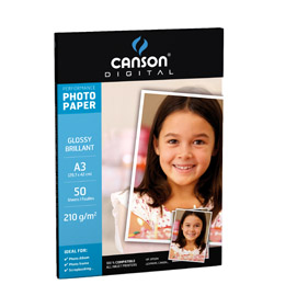 Carta inkjet a3 210gr 50fg photo glossy performance canson