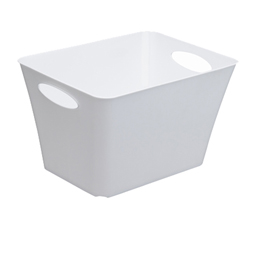 Contenitore living box 43,1x32,1x26cm - 24lt bianco lucido