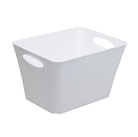 Contenitore living box 52,6x39,2x31cm - 44lt bianco lucido
