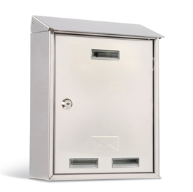Cassetta postale 27,5x35x12cm inox serie elios