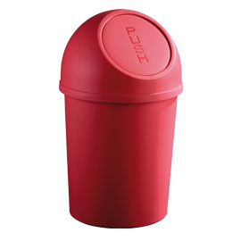 Contenitore rifiuti 25lt rosso push helit