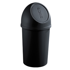 Contenitore rifiuti 25lt nero push helit